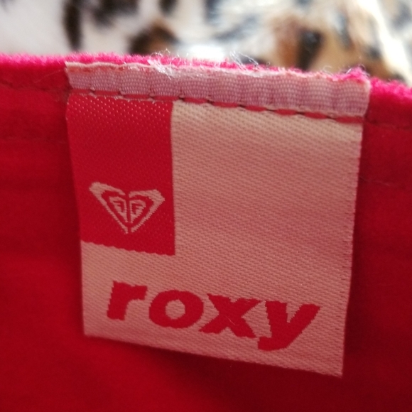 Roxy cheetah print Christmas Stocking red/tan/blk - Picture 6 of 8